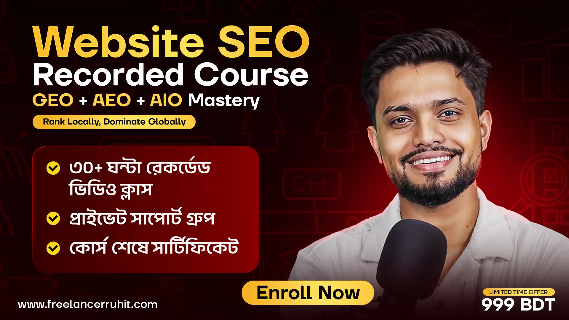 Complete Website SEO Mastery (GEO + AEO + AIO) – Recorded COURSE